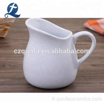 Tasse à café en céramique blanche personnalisée avec poignée